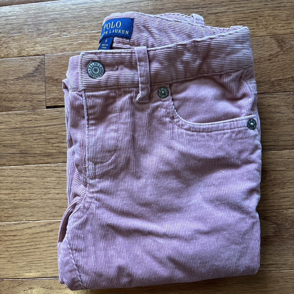 Pre Owned Polo Ralph Lauren Girl Corduroy Pants,  Color: Pink  Size: 3T